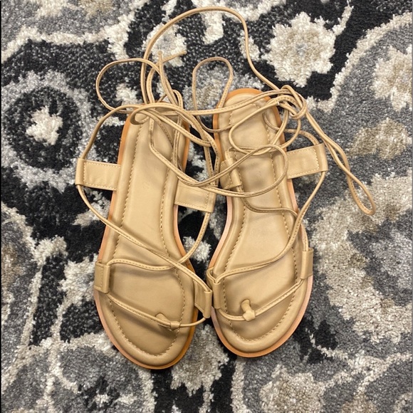 J. Crew Sorrento lace-up gladiator sandals in leather